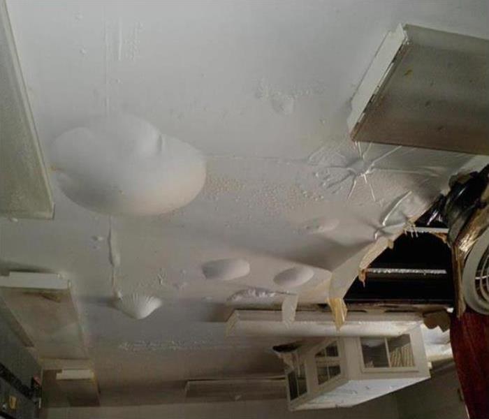 Water damage to ceiling